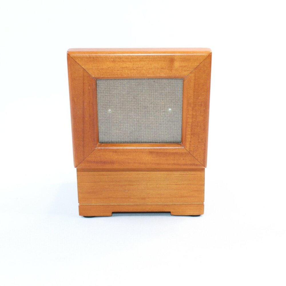 Wooden Hinged Music Box Song Memory Picture Frame Ring Holder 4.25" Square - Picture 8 of 10
